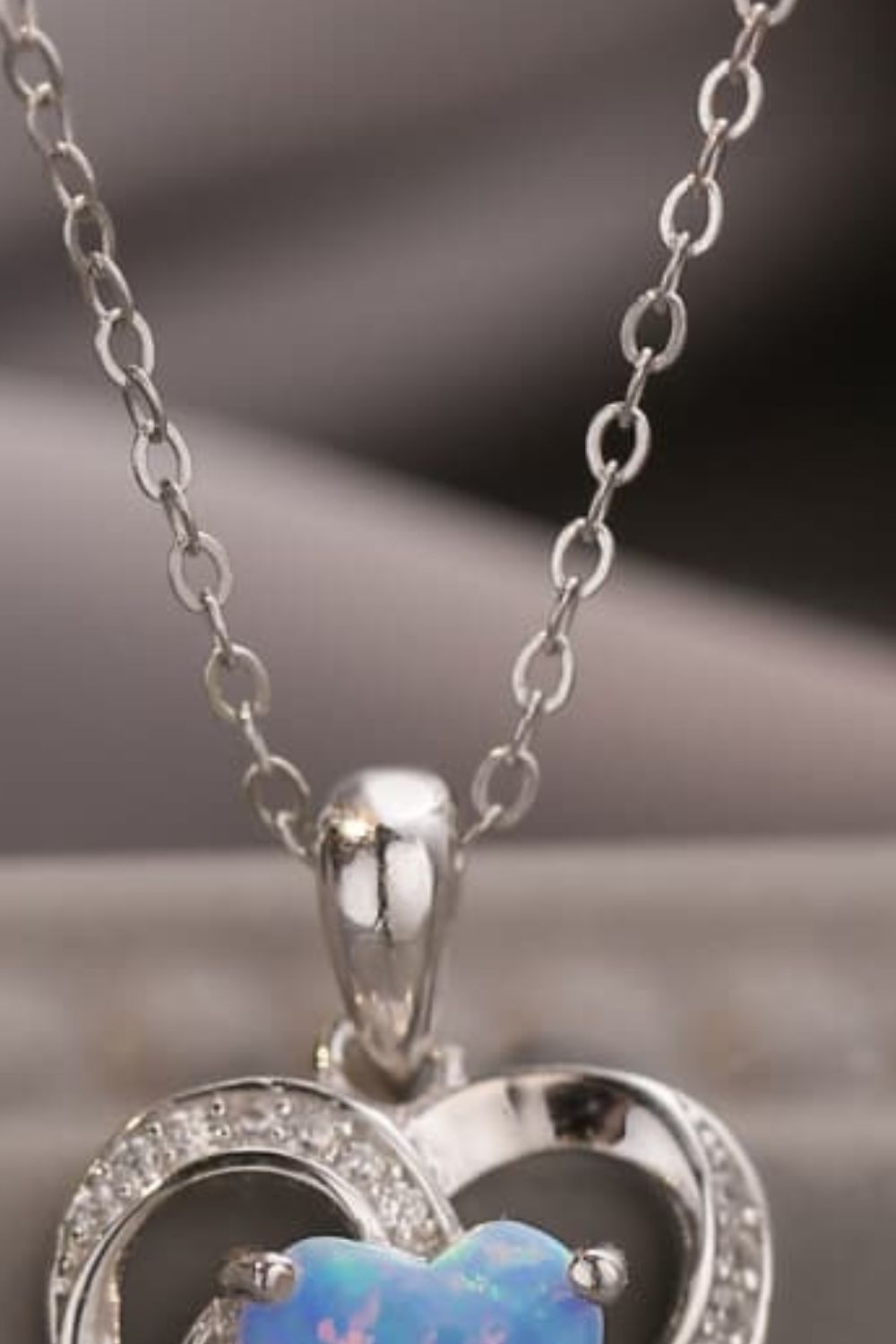Opal Heart Pendant Necklace - adritiX