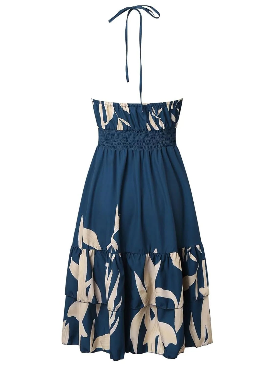 Paisley Print Halter Neck Mini Dress - adritiX