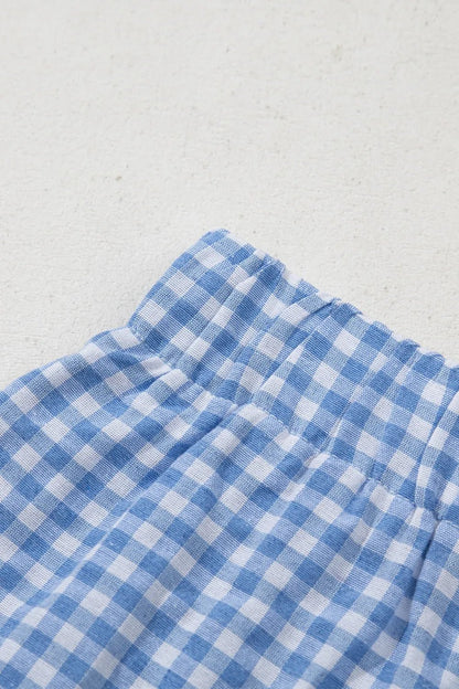 Plaid Gingham High Waist Shorts - adritiX
