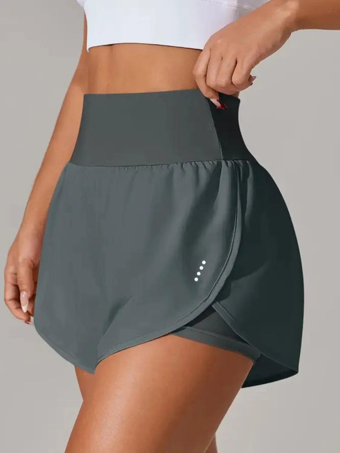 Pocketed High Waist Active Shorts - adritiX
