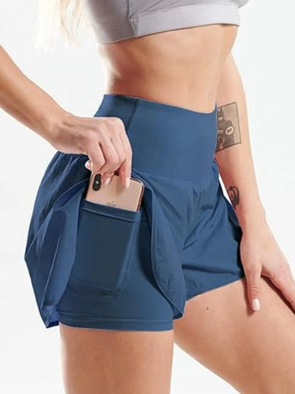 Pocketed High Waist Active Shorts - adritiX