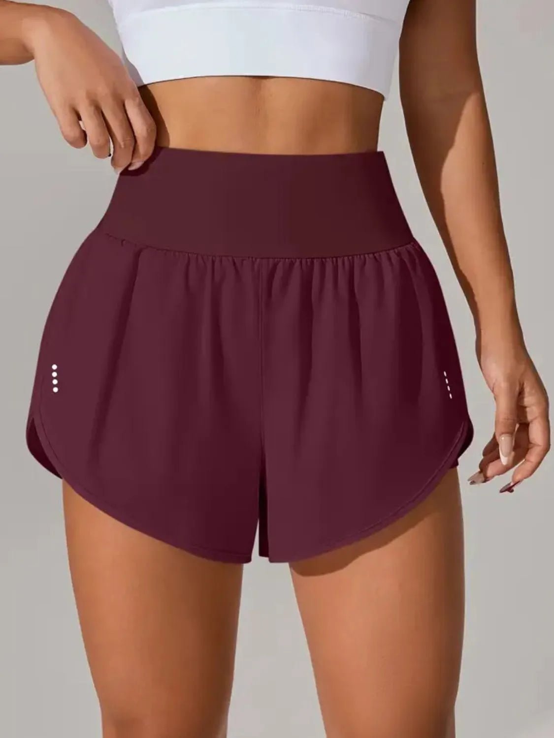 Pocketed High Waist Active Shorts - adritiX