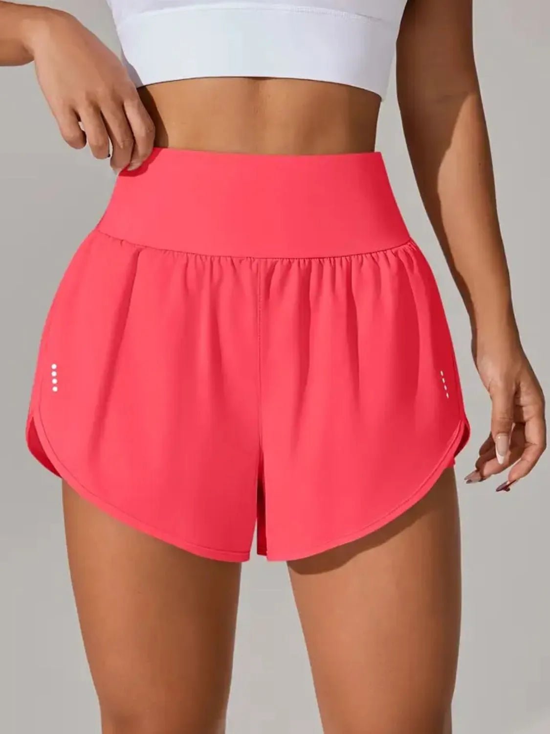 Pocketed High Waist Active Shorts - adritiX
