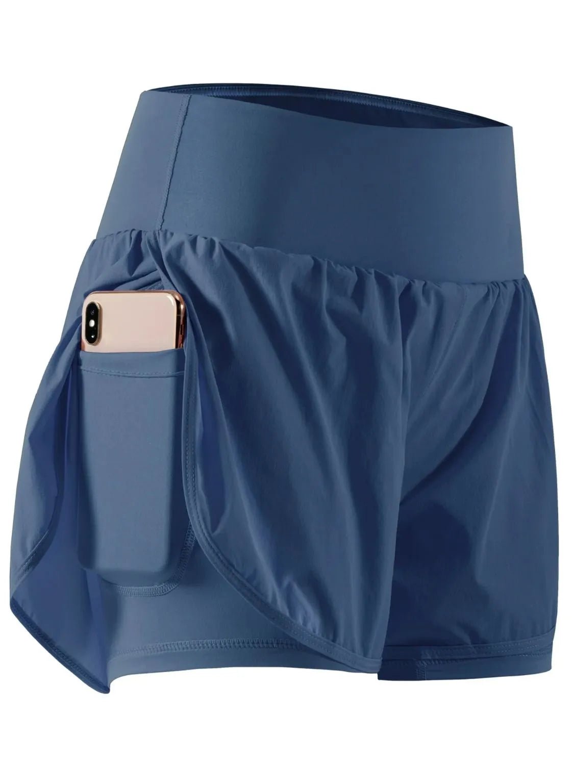 Pocketed High Waist Active Shorts - adritiX