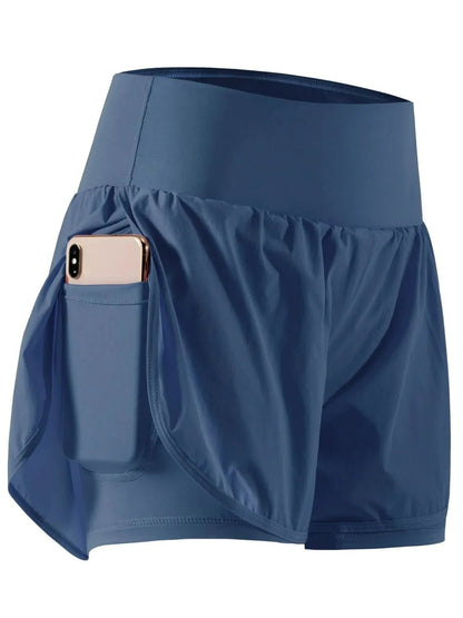 Pocketed High Waist Active Shorts - adritiX