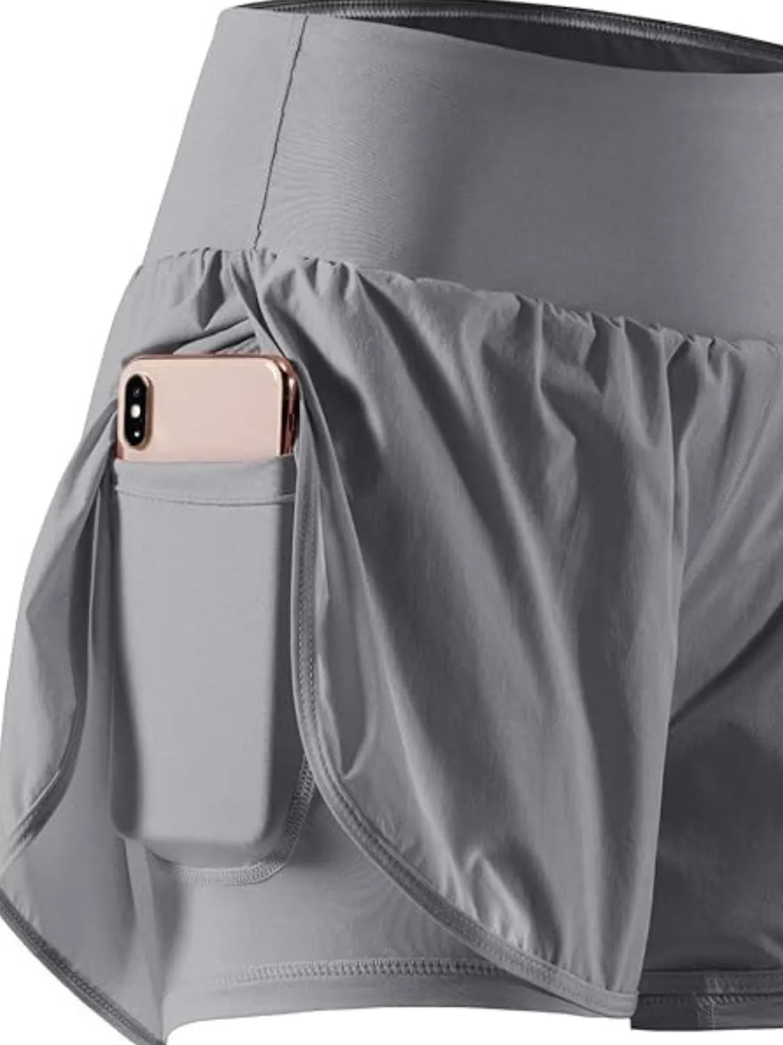 Pocketed High Waist Active Shorts - adritiX