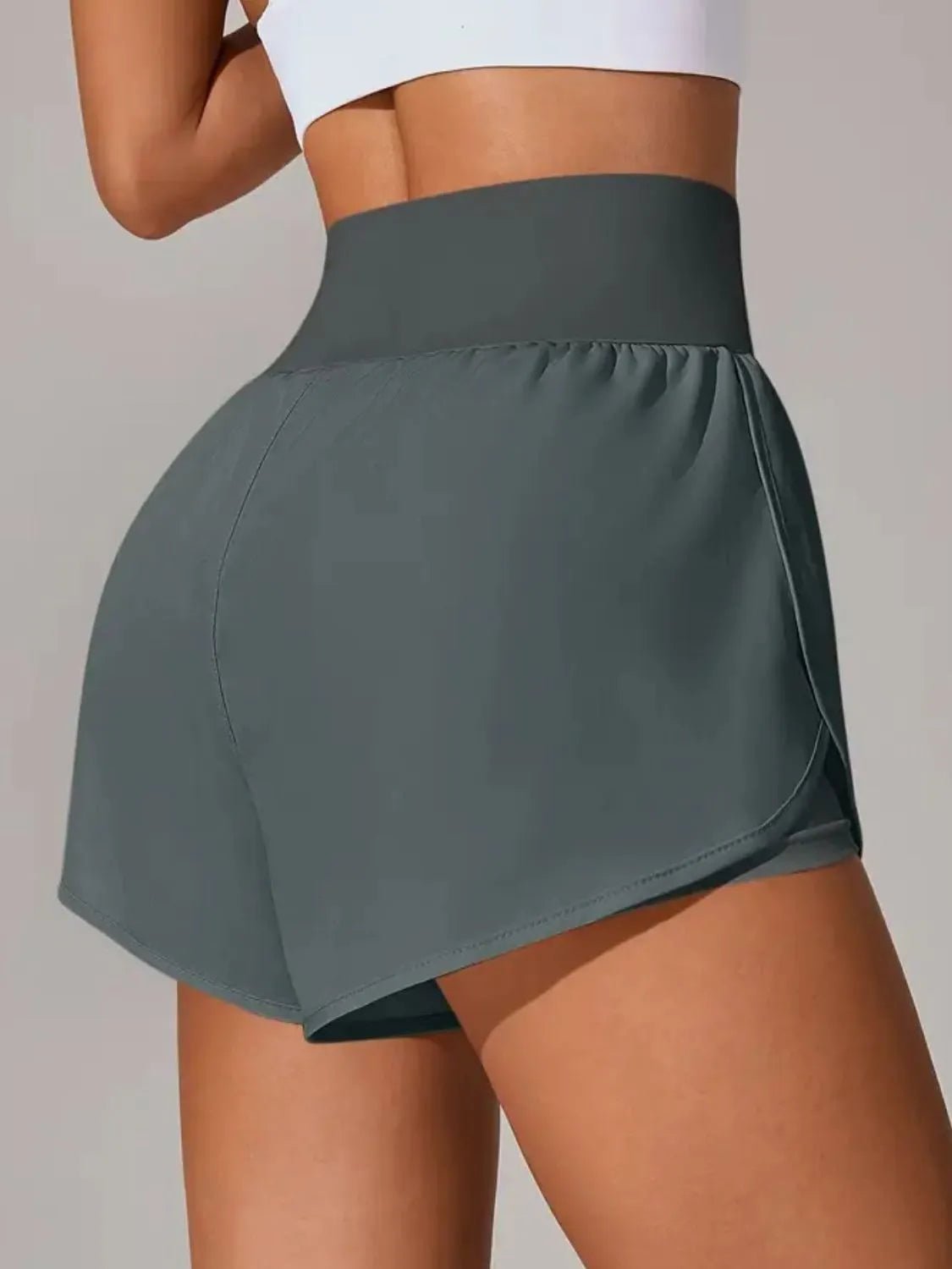 Pocketed High Waist Active Shorts - adritiX