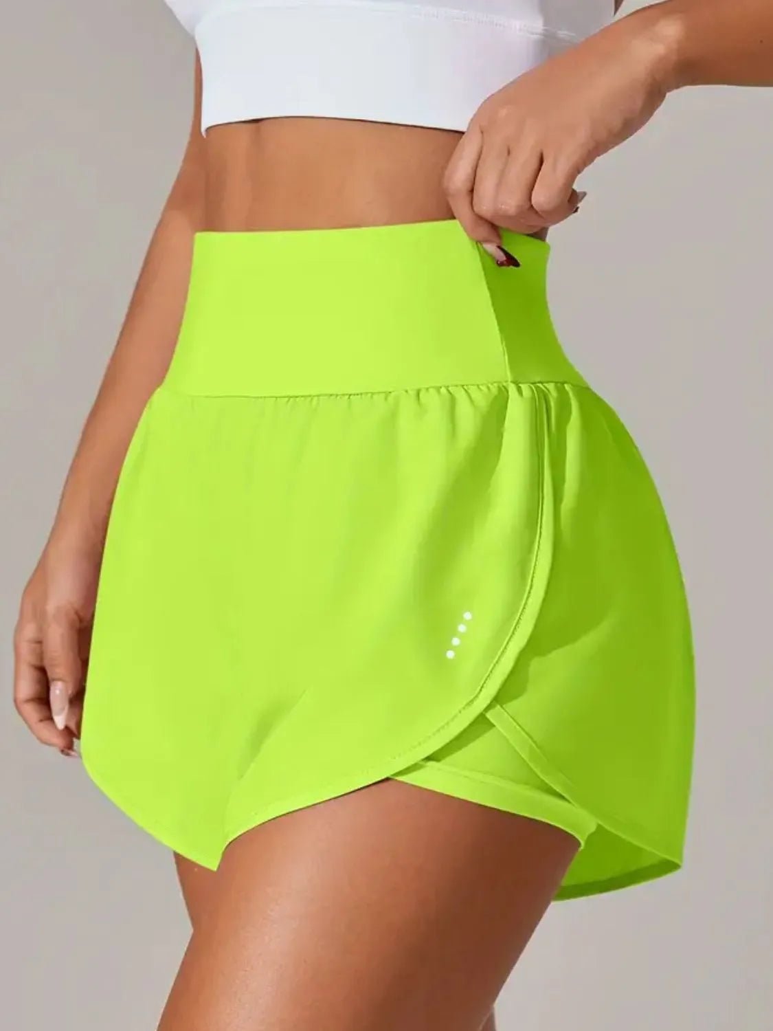 Pocketed High Waist Active Shorts - adritiX