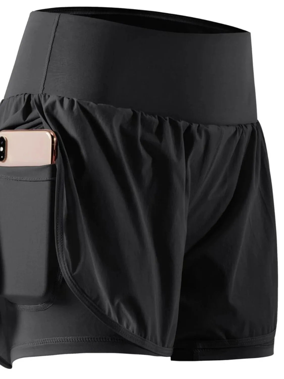 Pocketed High Waist Active Shorts - adritiX