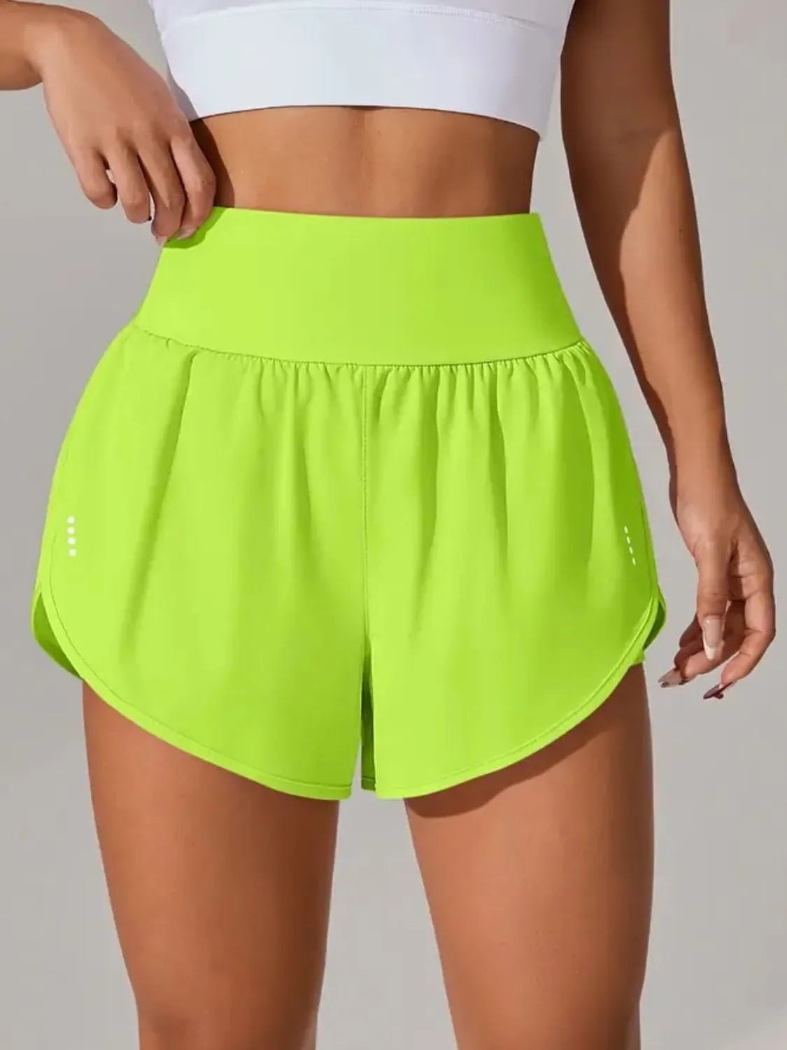 Pocketed High Waist Active Shorts - adritiX