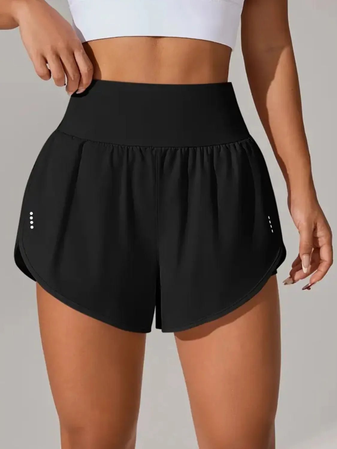 Pocketed High Waist Active Shorts - adritiX