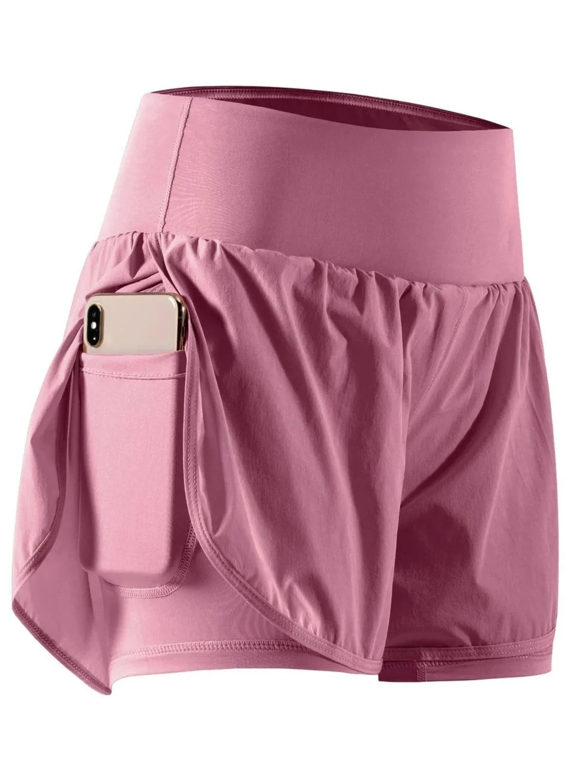 Pocketed High Waist Active Shorts - adritiX