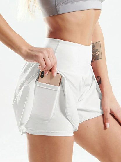 Pocketed High Waist Active Shorts - adritiX
