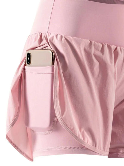 Pocketed High Waist Active Shorts - adritiX