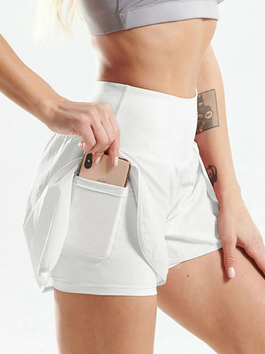 Pocketed High Waist Active Shorts - adritiX