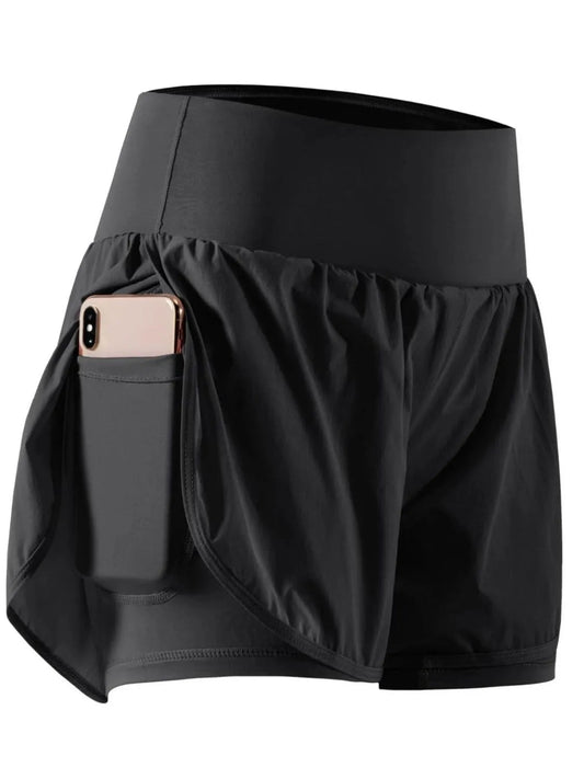 Pocketed High Waist Active Shorts - adritiX