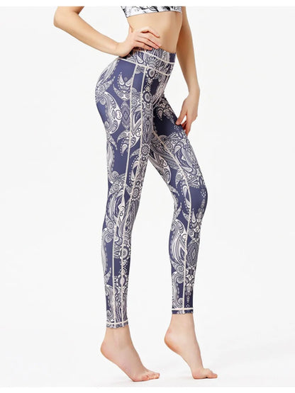 Printed Active High Waist Leggings - adritiX