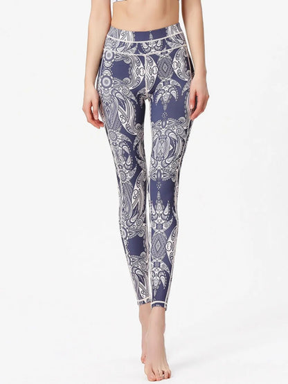 Printed Active High Waist Leggings - adritiX