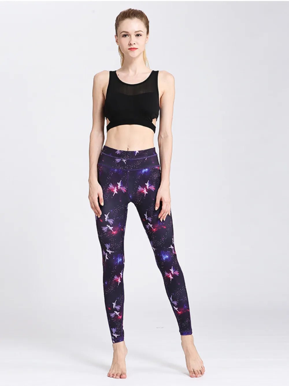 Printed Active High Waist Leggings - adritiX