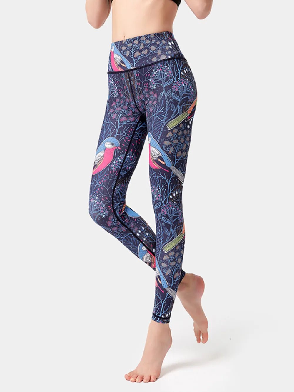 Printed High Waist Active Leggings - adritiX