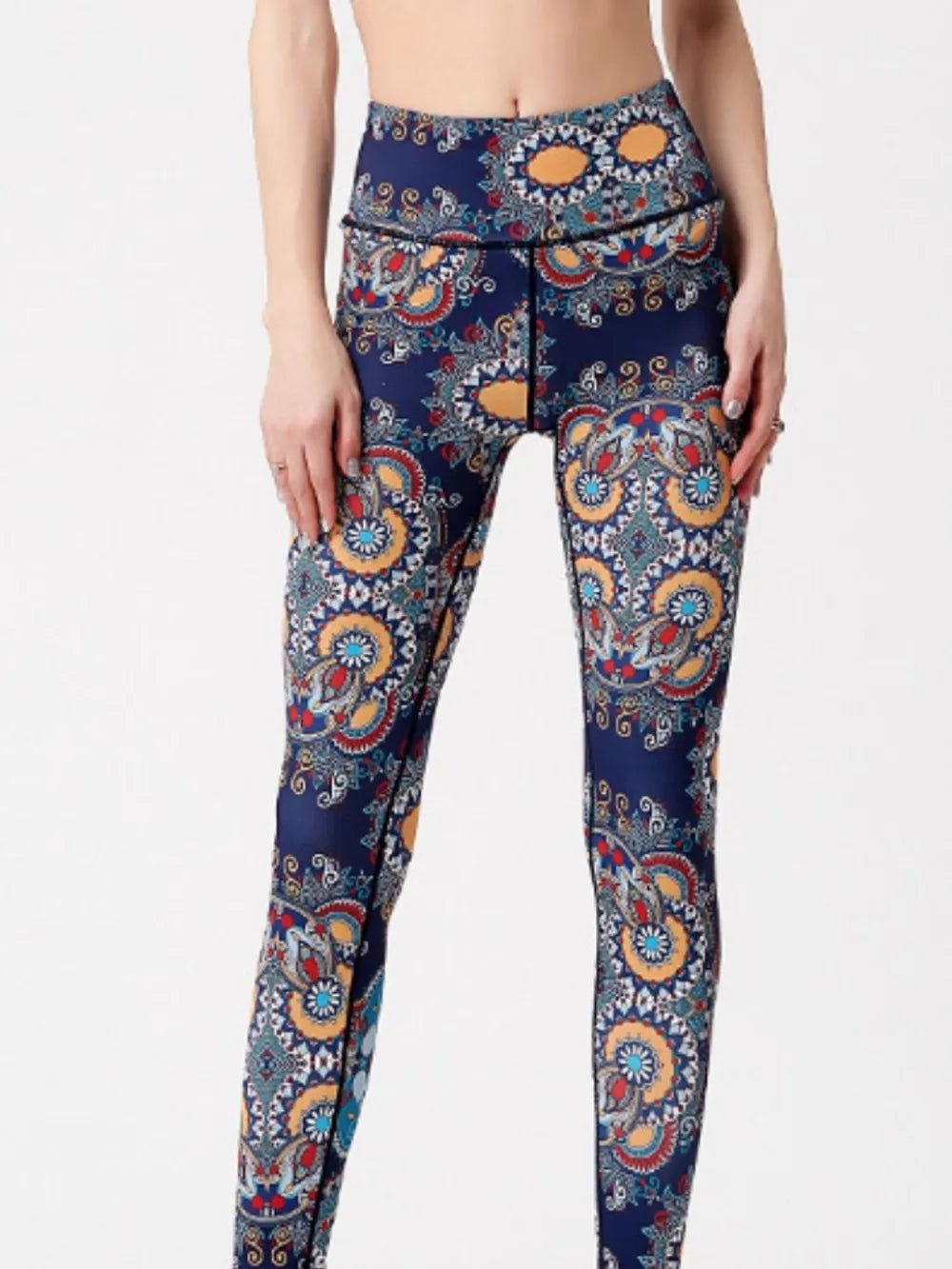 Printed High Waist Active Leggings - adritiX