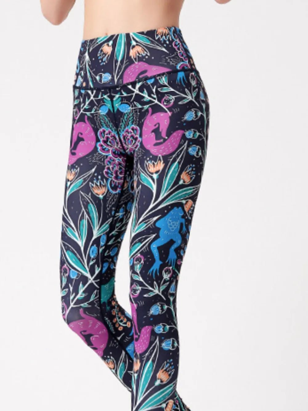 Printed High Waist Active Leggings - adritiX