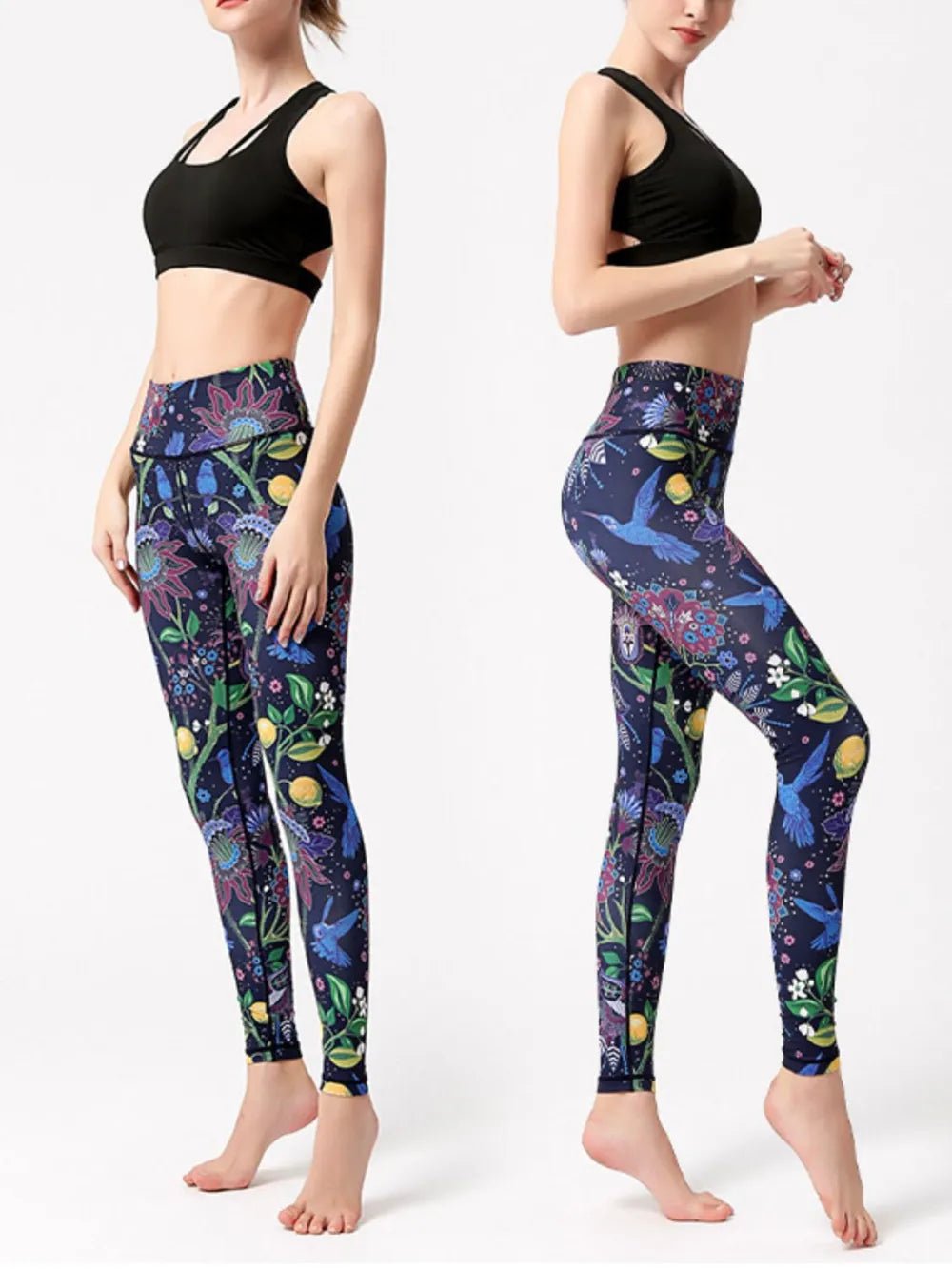 Printed High Waist Active Leggings - adritiX