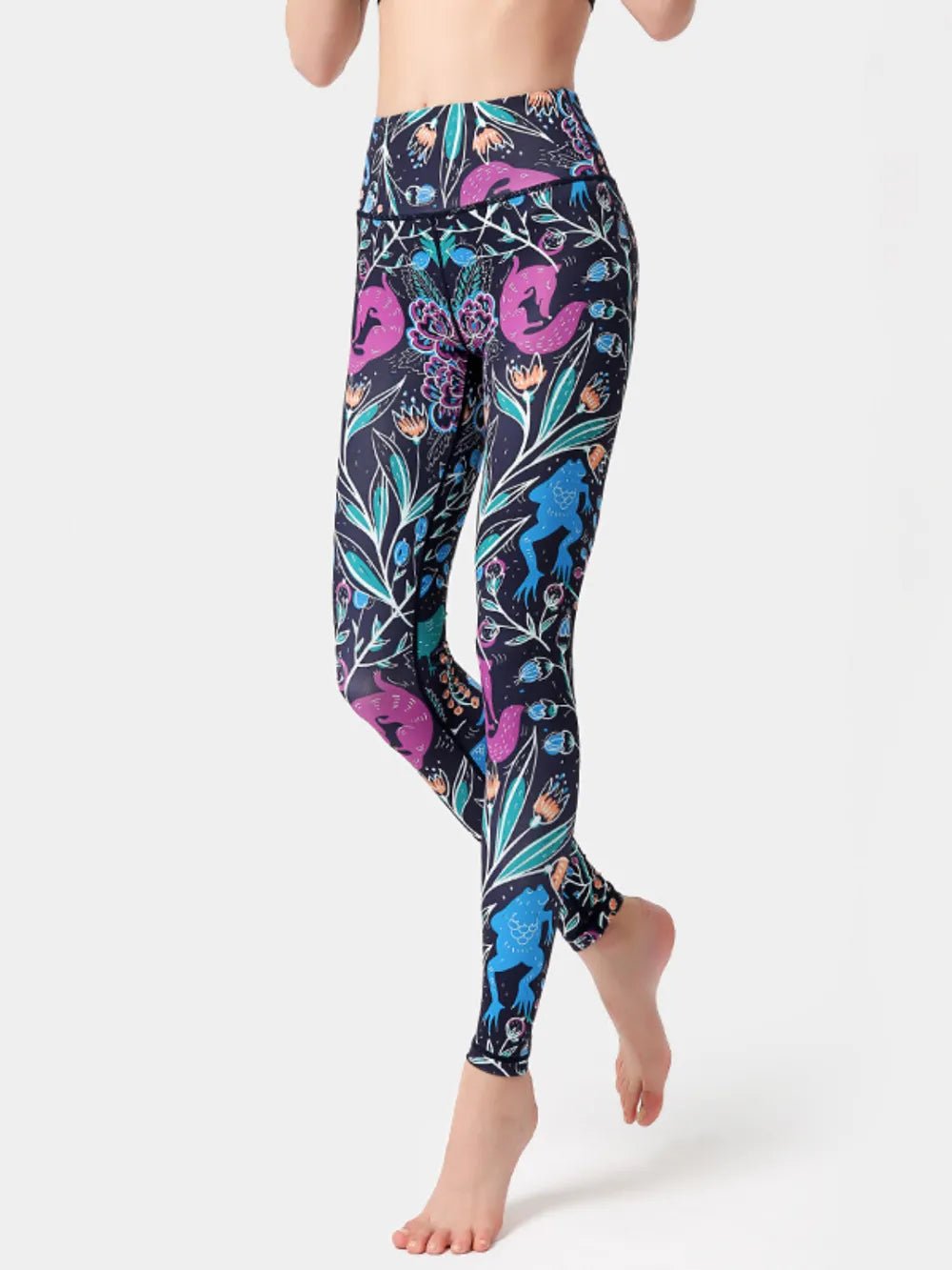 Printed High Waist Active Leggings - adritiX