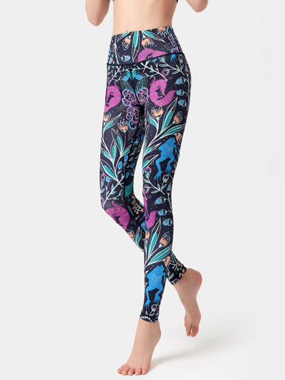 Printed High Waist Active Leggings - adritiX