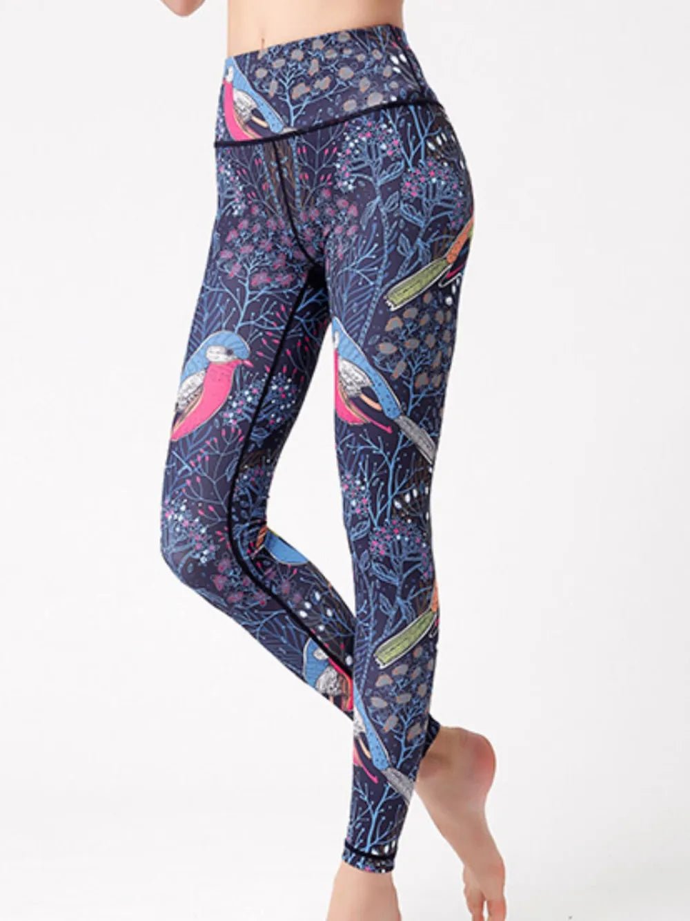Printed High Waist Active Leggings - adritiX