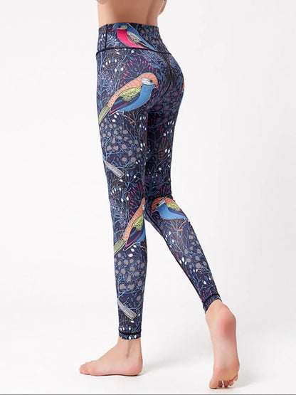 Printed High Waist Active Leggings - adritiX