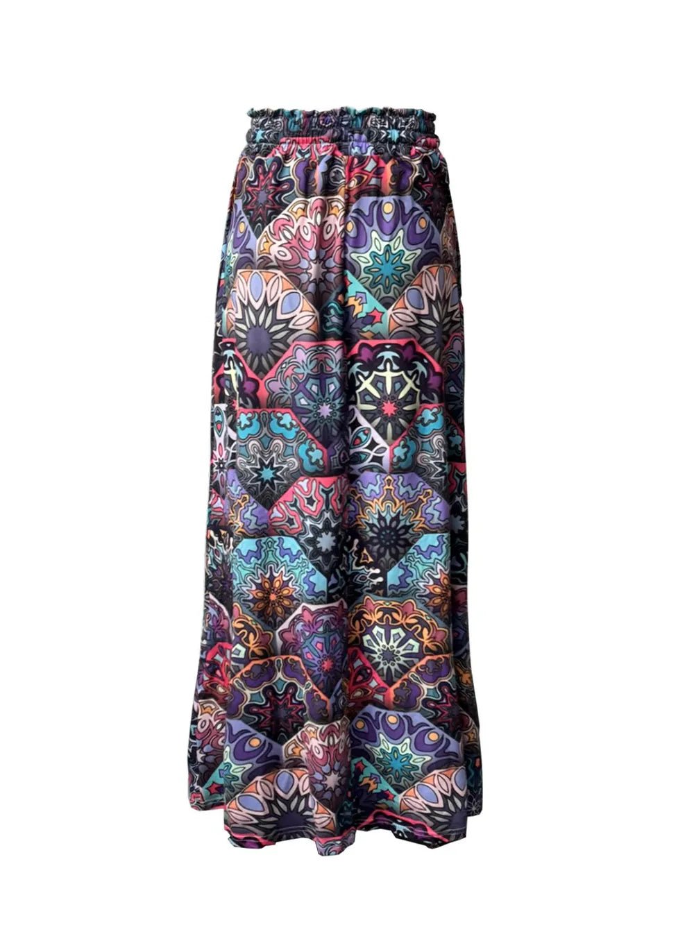 Printed Maxi Skirt with Pockets - adritiX