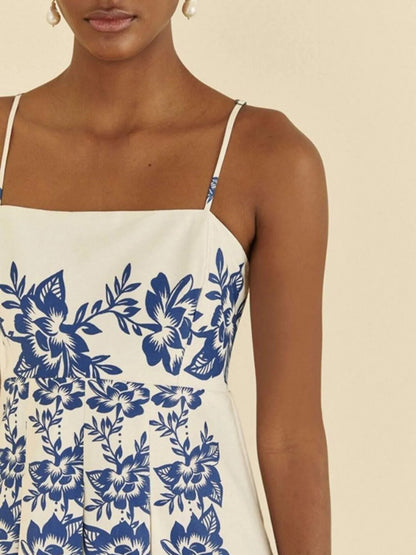Printed Spaghetti Strap Maxi Dress - adritiX