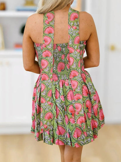 Printed Tube Mini Dress - adritiX