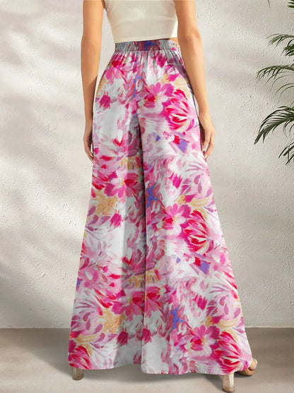 Printed Wide Leg Pants - adritiX