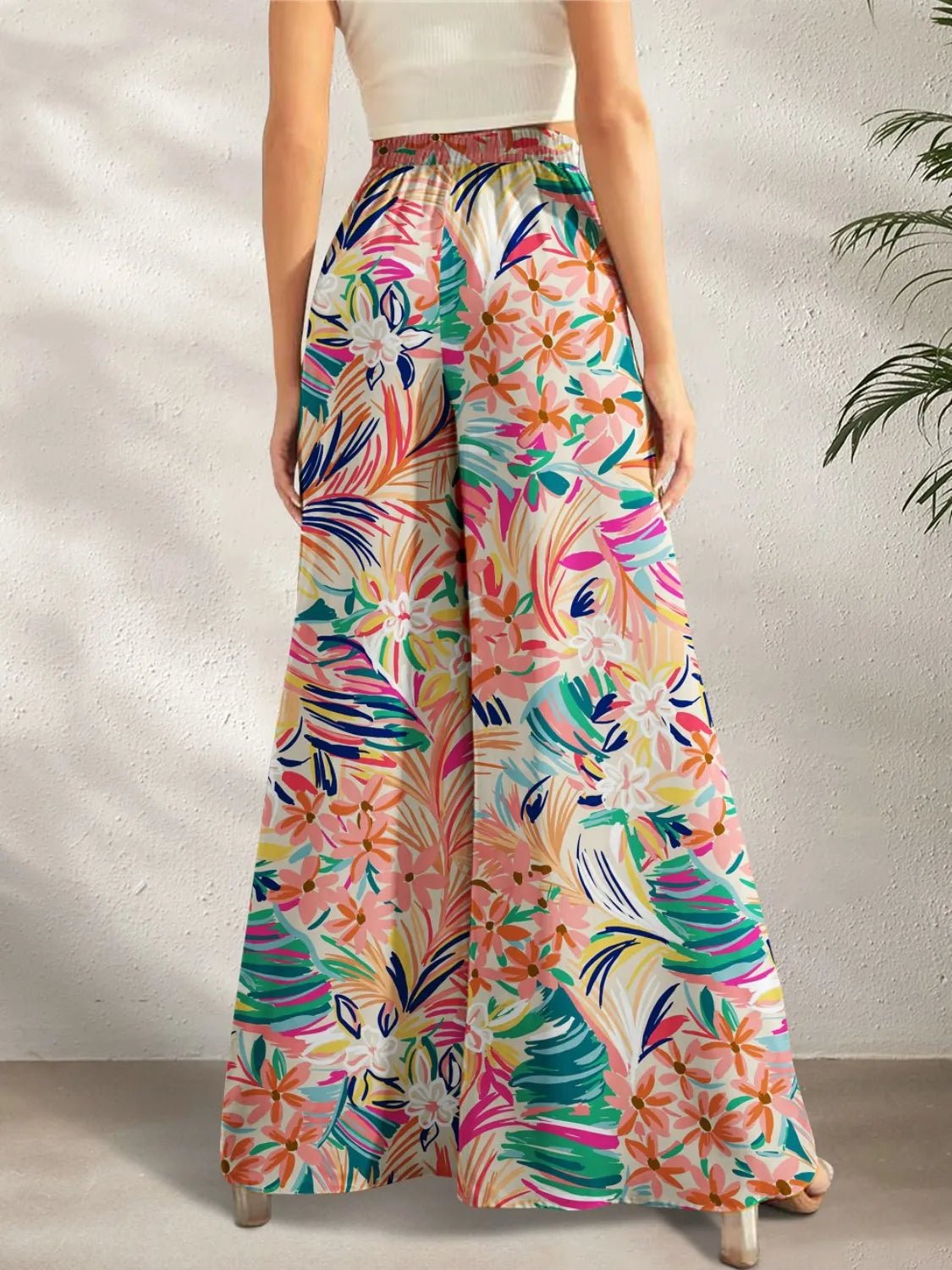 Printed Wide Leg Pants - adritiX
