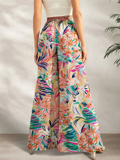 Printed Wide Leg Pants - adritiX