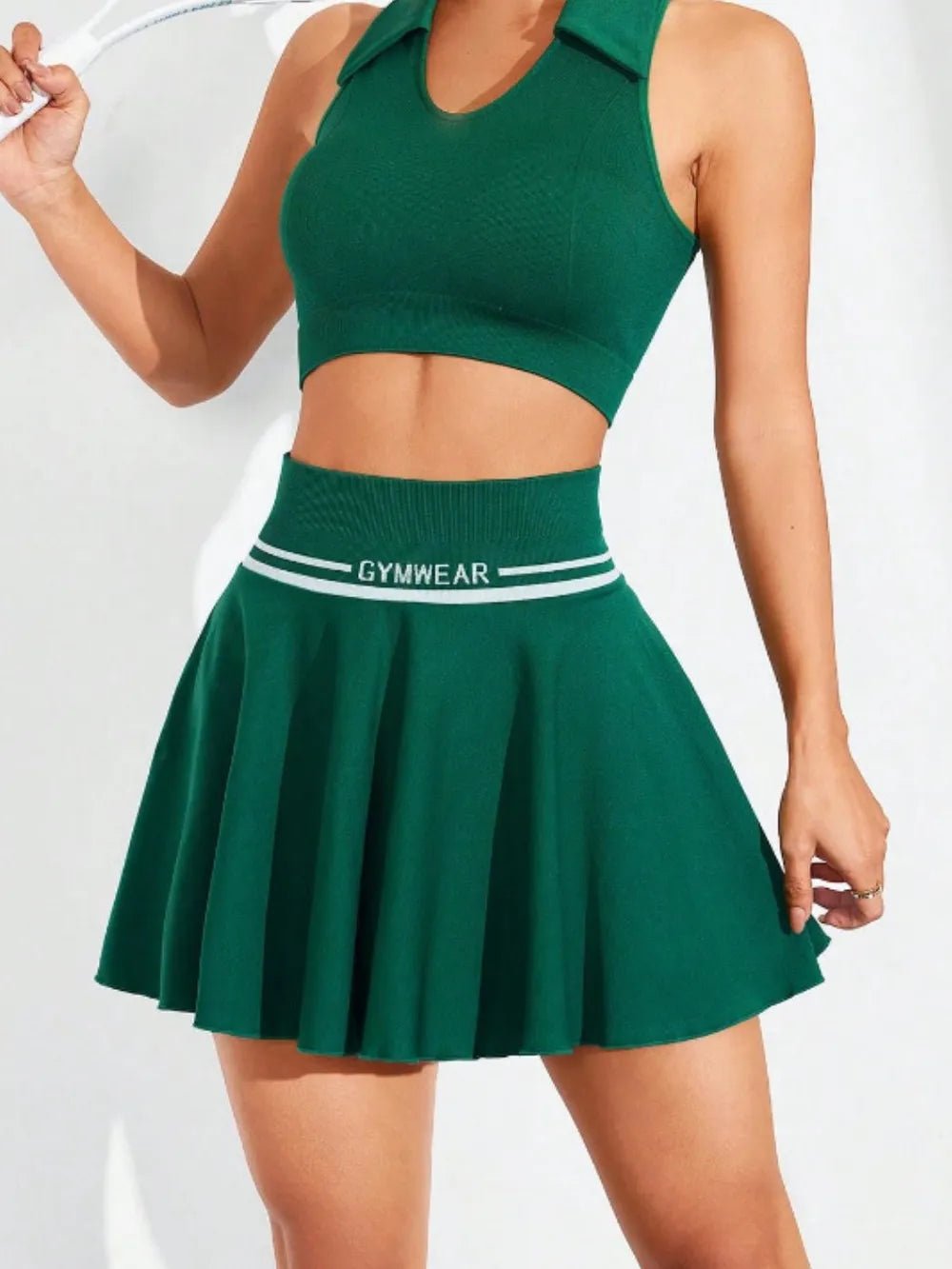 Ruched High Waist Mini Active Skirt - adritiX