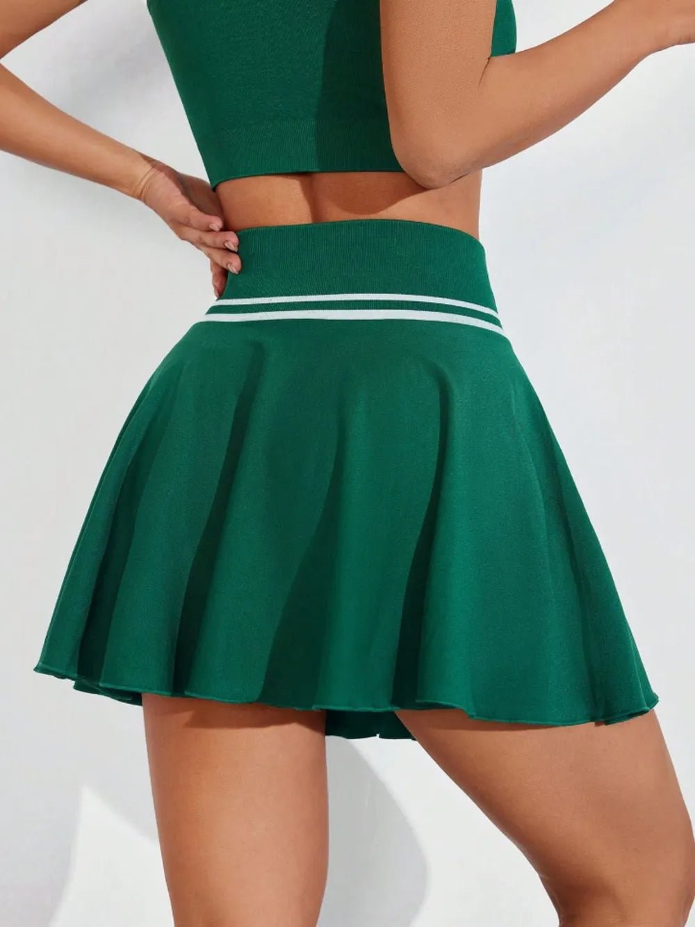Ruched High Waist Mini Active Skirt - adritiX