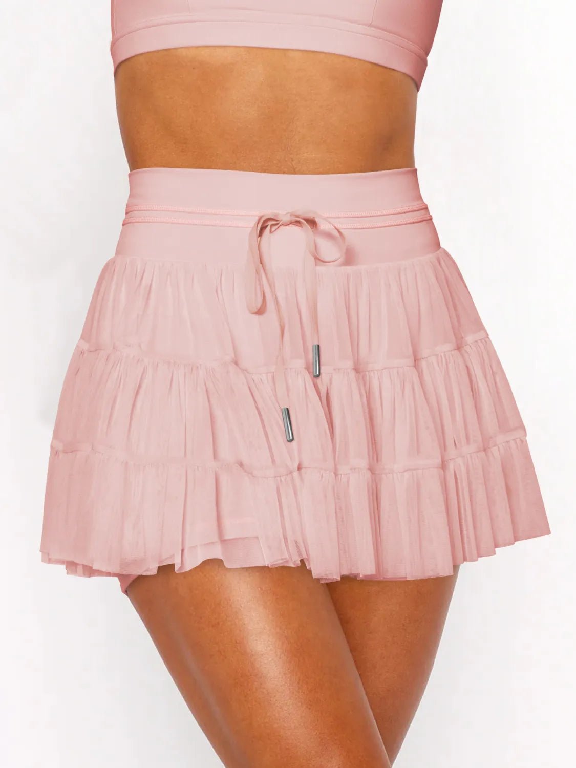 Ruched Mini Skort with Pockets - adritiX