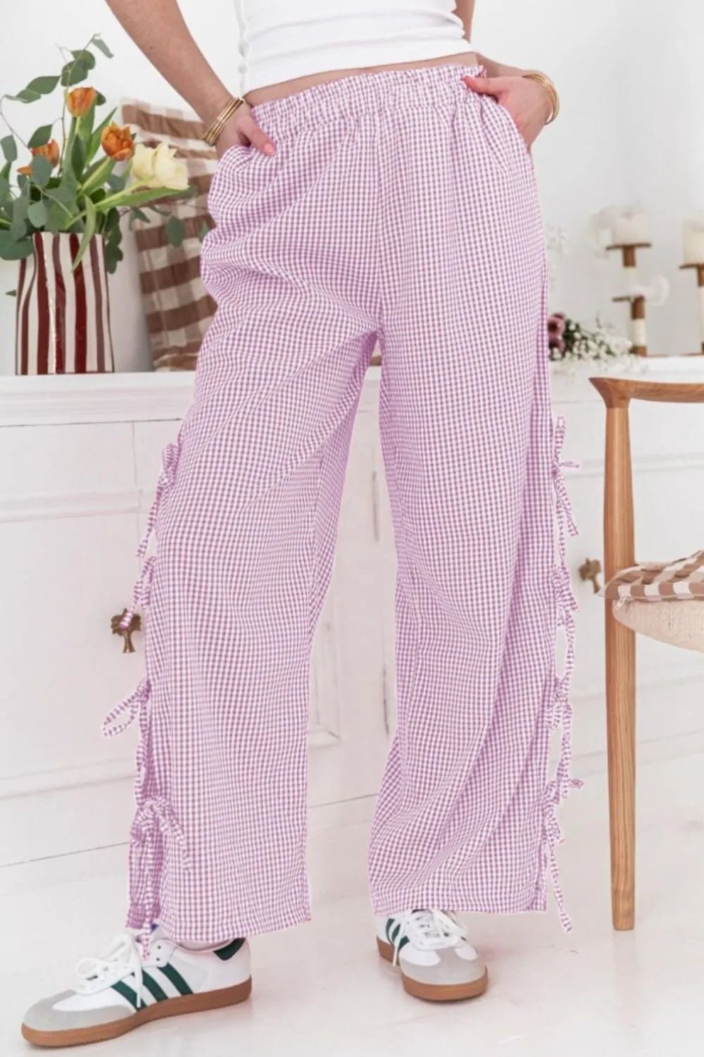 Side Tied Pants with Pockets - adritiX