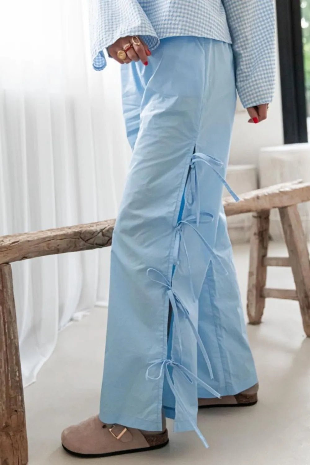 Side Tied Pants with Pockets - adritiX