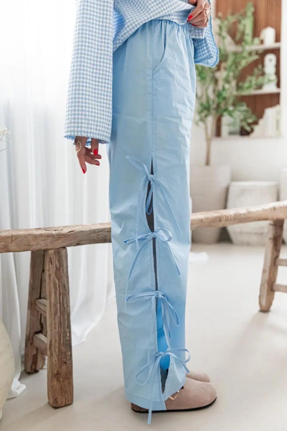 Side Tied Pants with Pockets - adritiX