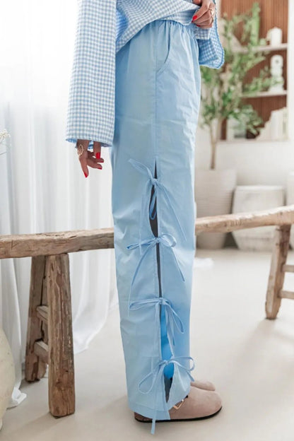 Side Tied Pants with Pockets - adritiX