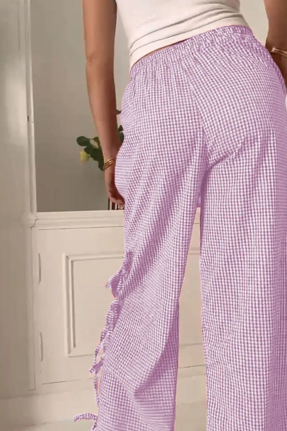 Side Tied Pants with Pockets - adritiX