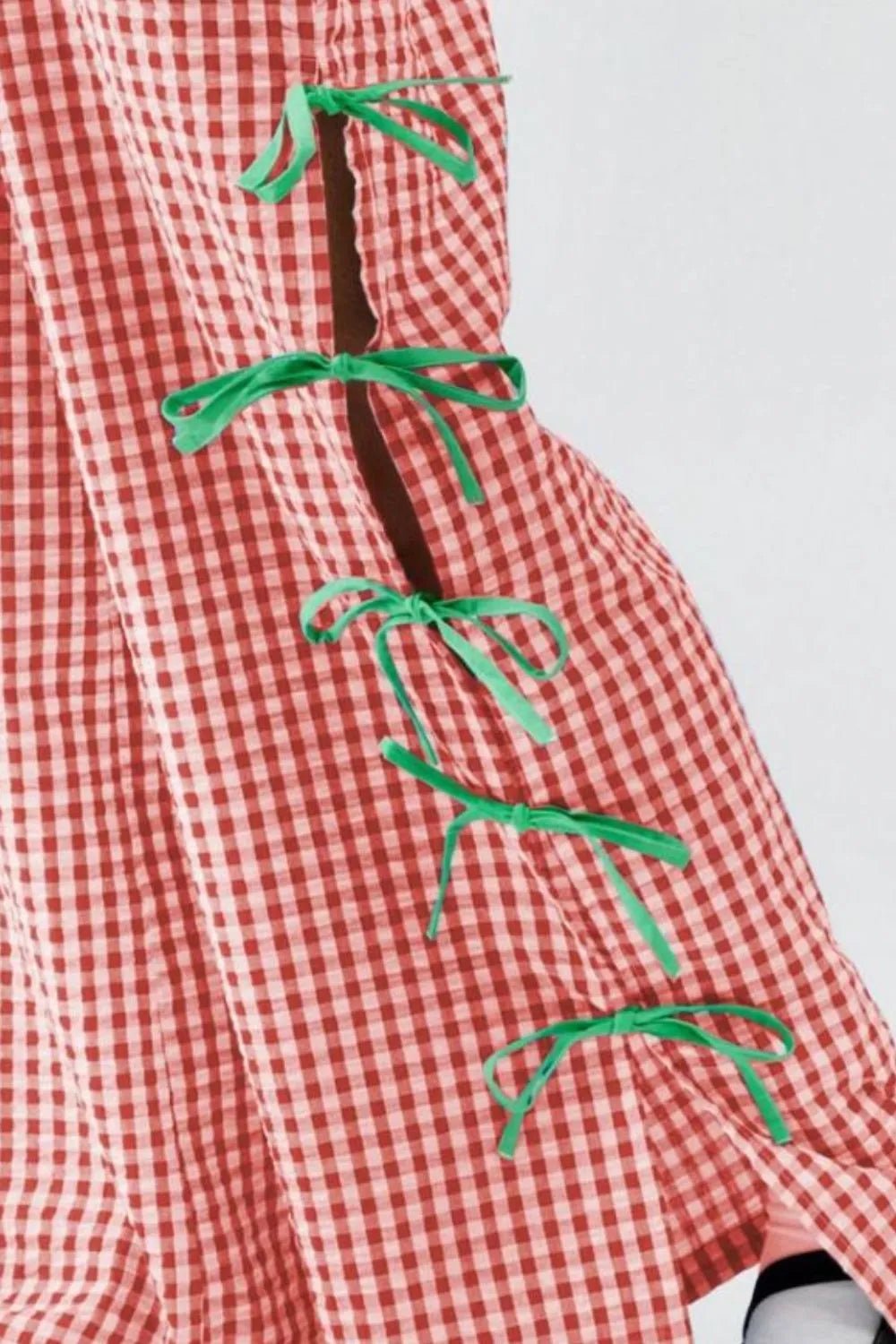 Side Tied Plaid Pants - adritiX