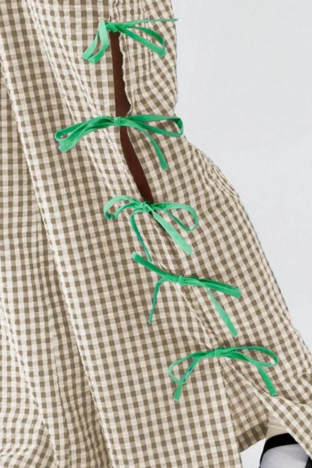 Side Tied Plaid Pants - adritiX