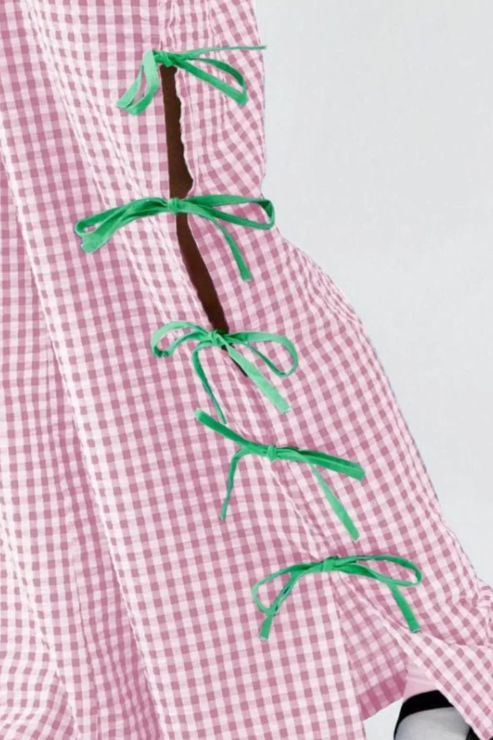 Side Tied Plaid Pants - adritiX