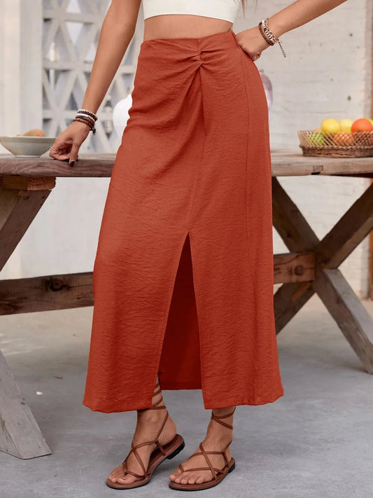 Slit Midi Skirt - adritiX