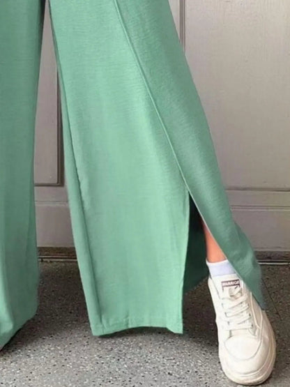 Slit Wide Leg Pants - adritiX